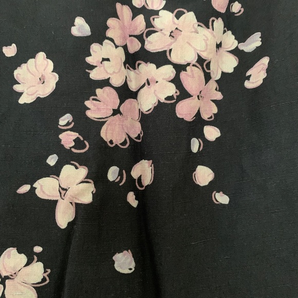 Black Sleeveless Dress with Pink Flowers - Picture 3 of 9